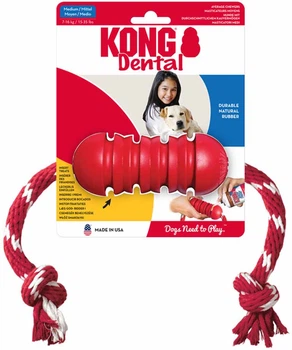 Zabawka dla psa Kong Dental DK2E w/Rope M (0035585121215)