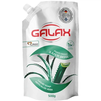 Рідке мило Galax з екстрактом Алое дой-пак 500 г (4260637721617)