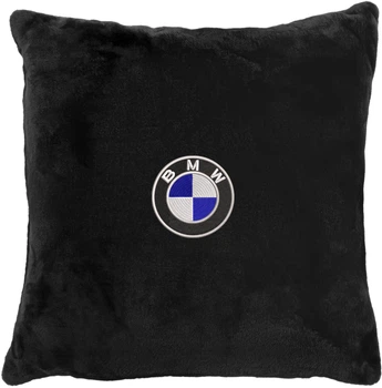Подушка декоративная Evatech BMW Черная с вышивкой 35х35 см (MPCSSBV005)