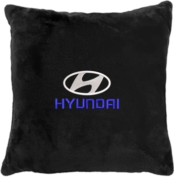 Подушка декоративная Evatech Hyundai Черная с вышивкой 35х35 см (MPCSSBV013)