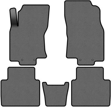 EVA килимки EVAtech в салон авто для Nissan Rogue (T32) 2014-2020 2 покоління SUV USA 5 шт Grey/Black (NS12423C5LA4SGB)