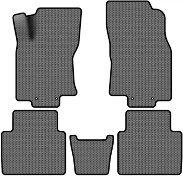 EVA килимки EVAtech в салон авто для Nissan Rogue (T32) 2014-2020 2 покоління SUV USA 5 шт Grey/Black (NS12423CD5LA4SGB)