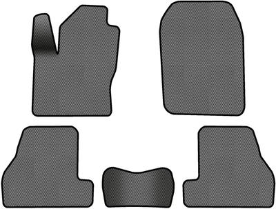 EVA килимки EVAtech в салон авто для Ford Focus (C346) 2011-2018 3 покоління Sedan USA 5 шт Grey/Black (FD1450C5RGB)