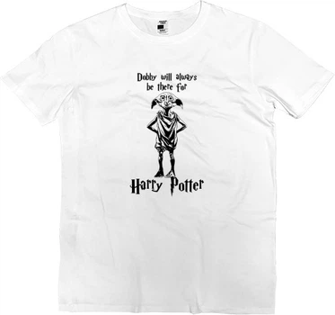 Футболка Преміум Чоловіча Добби (Гарри Поттер / Harry Potter) Розмір 2Xl Білий