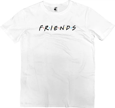 Футболка Преміум Чоловіча Friends Logo Розмір Xs Білий