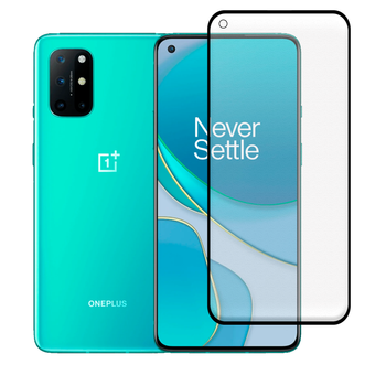 Защитное стекло матовое для телефона OnePlus 8T противоударное полноэкранное черное