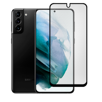 Защитное стекло матовое для телефона Samsung Galaxy S21 5G (SM-G991U) противоударное полноэкранное черное