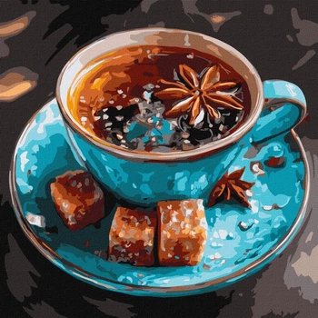 Картина по номерам Ideyka Чай с анисом 40x40 см (4823104387121)