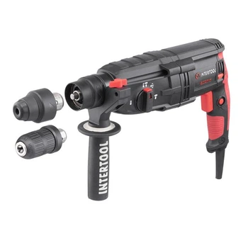 Перфоратор, 1,0 кВт, 3,2 Дж, 0-1300 об/мин, 0-5100 уд/мин, 3 режима, съемный быстрозажимной патрон INTERTOOL WT-0171