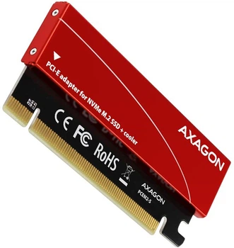 Adapter Axagon PCEM2-S PCIe NVMe M.2 Red