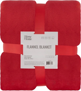 Плед Ardesto Flannel Красный Полуторный 160х200 см (ART0226SB)