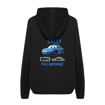 Худі жіноче з принтами ТiШОТКА McQueen & Sally Тачки XXL Чорний (1033934731)
