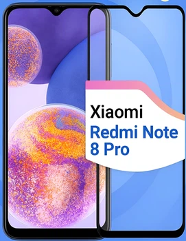Защитное стекло на Xiaomi Redmi Note 8 Pro/Note 9 4G/Redmi 9 Power/Redmi 9T/Poco M3/Samsung Galaxy A24 на весь экран 9D Shieldy