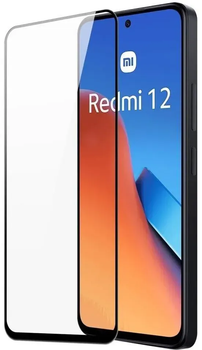 Защитное стекло на Xiaomi Redmi 12 на весь экран 9D Shieldy