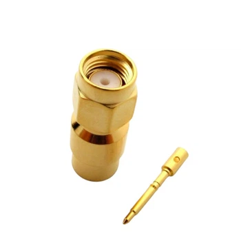 SMA (male) for RG401 Коннектор SMA(штекер) 3.01.336 для монтажа на коаксиального кабеля RG401 Leno RF (КНР)
