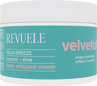 Ніжний зволожуючий крем для тіла REVUELE Velvetish Palm Breeze з кокосом та олією ши 300 мл (5061076240863)