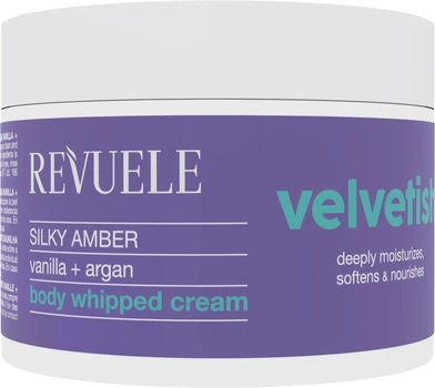 Нежный увлажняющий крем для тела REVUELE Velvetish Silky Amber с ванилью и арганой 300 мл (5061076240856)