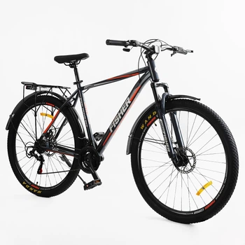 Велосипед Спортивний Corso «Fisher» 29" дюймів з обладнанням Shimano 21 швидкість (FS-83260) рама сталева 21", зібран на 75%
