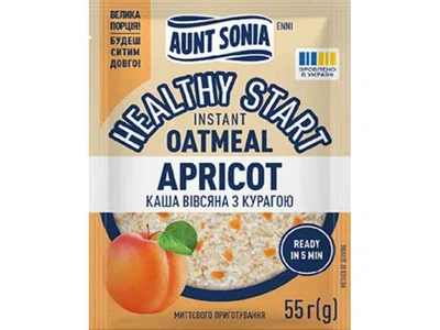 Каша швидкого приготування AUNT SONIA 55г з курагою вівсяна