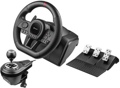 Комплект (руль, педали) Tracer Steering Wheel SimRacer Manual Gearbox 6 in 1 (TRAJOY47345)