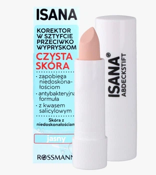 Консиллер от прыщей для светлой кожи Isana korektor 4 г