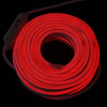 Гнучка неонова стрічка 8 м, двостороння, 120 LED/м, IP65 Червоний (SZ-1740-05)