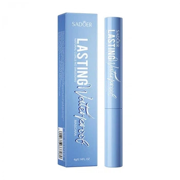 Туш для вій для об'єму та подовження SADOER Lasting Waterproof, водостійка, чорна, 4 г