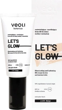 Krem BB Veoli Botanica Let's Glow SPF20 do skory suchej i normalnej 2.5 N Beige 30 ml (5907190822410)