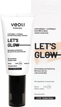 Krem BB Veoli Botanica Let's Glow SPF20 do skory suchej i normalnej 3.0 W Golden Beige 30 ml (5907190822434)