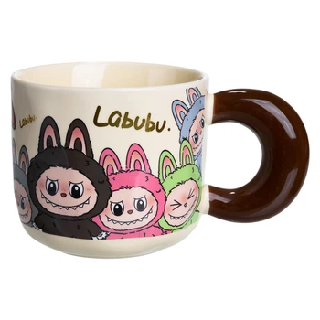 Чашка фарфоровая Light House "Labubu" LG-30172-C BEG 400 мл бежевая