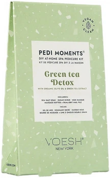 Zestaw do pielęgnacji stóp Voesh Pedi Moments Green Tea Detox Sól morska 35 g + Peeling cukrowy 25 g + Maska błotna 25 g + Masło do masażu 15.5 g + Pilnik do paznokci (818463023081)