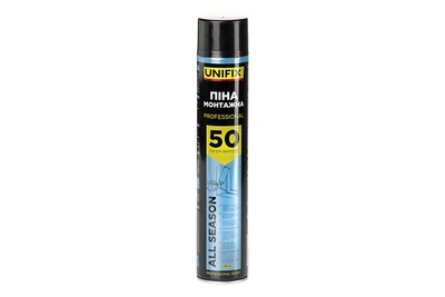 Профессиональная монтажная пена Всесезонная 50л 750мл UNIFIX