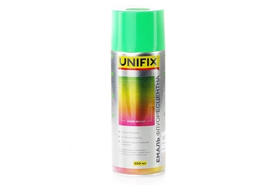 Эмаль акриловая флуоресцентная RAL 6038 Зеленый 400мл UNIFIX