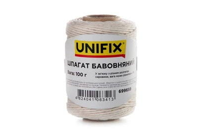 Шпагат хлопковый 100г на втулке UNIFIX