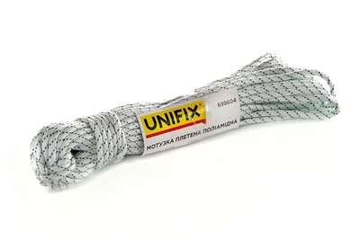Веревка полиамидная плетеная (капроновая) 5мм 20м UNIFIX