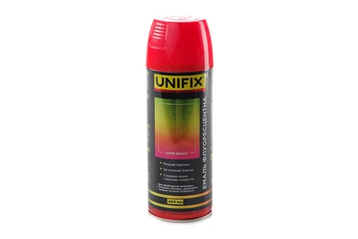 Эмаль акриловая флуоресцентная Красный премиум 400мл UNIFIX