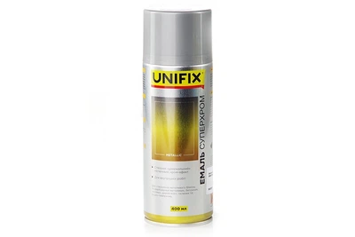 Эмаль акриловая Суперхром с зеркальным эффектом Серебро 400мл UNIFIX