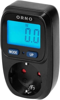 Энергометр (ватметр) с LCD дисплеем OR-WAT-419(GS)/B Черный ORNO