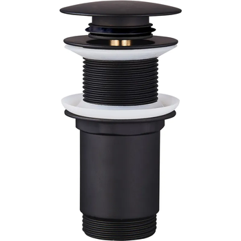Донний клапан для раковини Koer PW-08-05 1 1/4'' без переливу автоматичний СLICK-СLACK (Колір чорн ( 12557 )