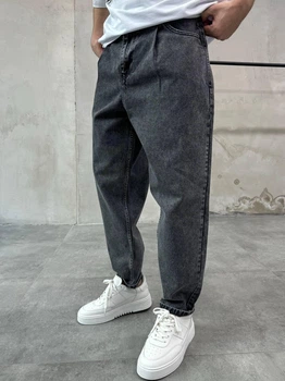 Джинсы бананы Carrot Fit мужские весенние осенние летние 33 серые (j0032)