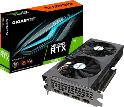Відеокарта GeForce RTX 3060 Ti 8GB Gigabyte Eagle OC (GV-N306TEAGLE OC-8GD) Б/В