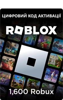 Карта пополнения Roblox Gift Card 1600 Robux | Роблокс 1600 Робукс (цифровой код активации 800х2)