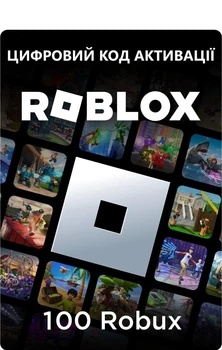 Карта пополнения Roblox Gift Card 100 Robux | Роблокс 100 Робукс (цифровой код активации)