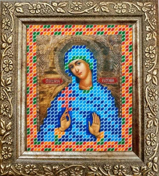 Набор для вышивки бисером ArtWork икона Святая Евгения НВТ 7086 6х7см з рамкой в комплекте