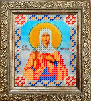 Набор для вышивки бисером ArtWork икона Св. Викторія НВТ 7043 6х7см з рамкой в комплекте