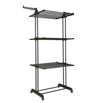 Сушилка для белья Garment Rack большая, напольная, вертикальная, черная AND 238