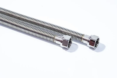 Гнучкий металевий шланг AQUA FLEX 1/2" x 80 см ВР+ВР
