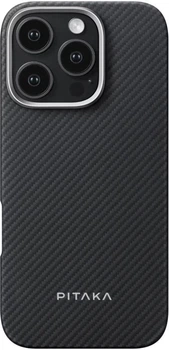 Etui plecki Pitaka Ultra-Slim Case Classic Twill 600D do Apple iPhone 16 Pro Black/Grey (KI1601PA)