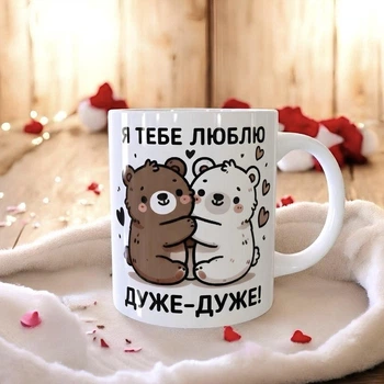 Чашка з принтом Я тебе люблю