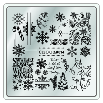 Пластина для стемпинга Crooz №14 "Новый год"
